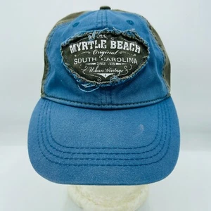 Cappello berretto baseball Myrtle Beach South Carolina blu grigio adulto taglia unica regolabile - Foto 1 di 7