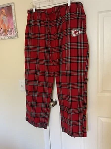 NFL Kansas City Chiefs Men's Plaid FLANNEL Lounge Pajama Pants XL - Picture 1 of 6