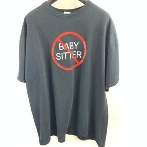 Babysitter Black T-shirt Funny Top 2XL - Picture 1 of 4