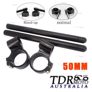 High Lift CNC 50mm Raised HandleBar Clip Ons For Yamaha YZF R1 YZF-R1 1998-2010 - Picture 1 of 8