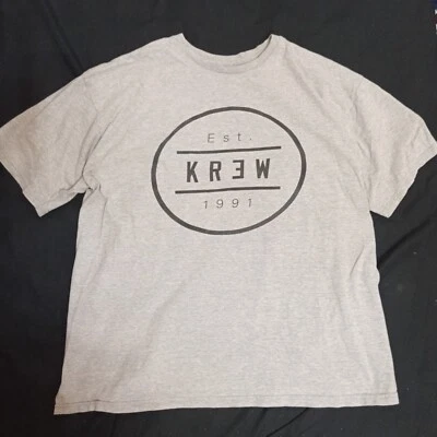Camiseta de monopatín con logotipo de Krew gris talla X-grande XL KR3W  Foto 1 de 4
