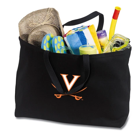 UVA Large Tote Bag Grocery Virginia Cavaliers Shopper Bags Beach Shopping Totes Cover