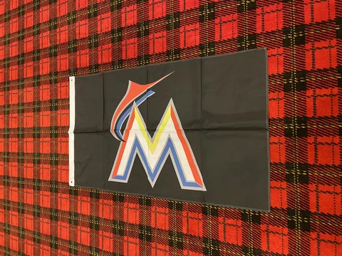 Brand New Miami Marlins flag 3 foot by 5 foot Cover