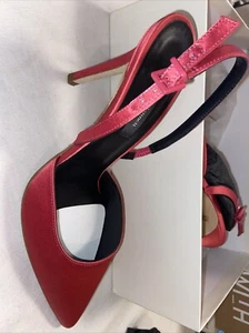 L. K. Bennett Woman’s Hayden Pink Satin Heels - Picture 1 of 7