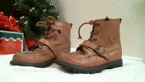 Polo Ralph Lauren  Boys Childs SIZE 10 Tan Brown Ranger Hi II Boots LEATHER - Picture 1 of 7