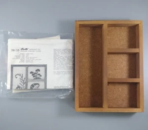 Vintage Embroidery BUCILLA Shadow Box 70’s - WOODLAND MUSHROOMS 38133 - Picture 1 of 5