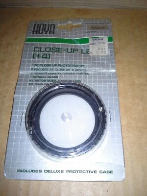 VTG HOYA Japan 55mm Photo Lens Filter +4 Close-Up , NOS-damaged packaging - Image 1 of 4