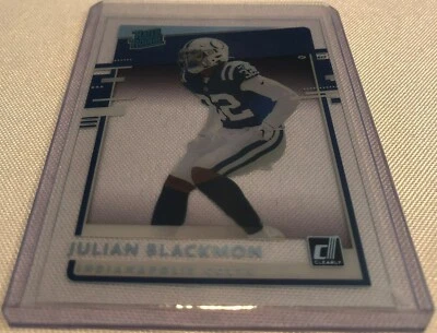 2020 Chronicles Football Clearly Donruss Julian Blackmon Colts Rookie #RR-JBL - Image 1 of 3