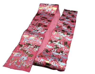 Spalash Snake Skin Hide Leather Snakeskin Craft Supply Metallic Pink - Image 1 of 4