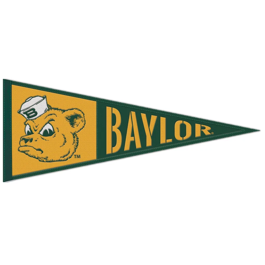 Baylor Bears Throwback NCAA Embroidered Wool 13" X 32" Pennant Wincraft - Image 1 of 1
