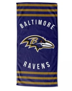 Baltimore Ravens Streifen Strandtuch 30""x60"" NFL neu mit Etikett - Bild 1 von 3