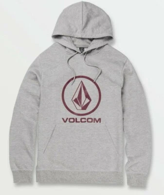 Volcom Mens Brass Tacks 1.5 Pullover Fleece Hoodie Grey Marle Multiple Sizes NEW - Image 1 of 2