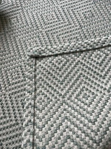 Geometric Table Runner, Light Green and Natural, 13”x 72” Green Table Linen - Picture 1 of 4