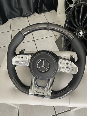 Mercedes Amg Carbon Lenkrad Leder Nappa Airbag C63 G63 S63 E63 Gle63 w205 W463 - Bild 1 von 4