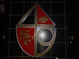 12" San Francisco 49ers Shield 3D Logo sign,3D Printed Man Cave NFL