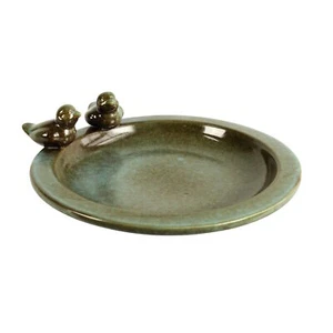 Vogeltränke aus Keramik verschiedene Farben Vogelbad Wasserstelle für Wildvögel - Bild 1 von 6