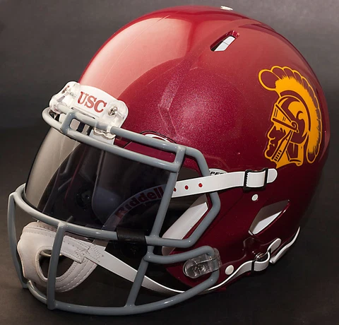 *CUSTOM* USC TROJANS NCAA Riddell SPEED Full Size Replica Football Helmet Cover