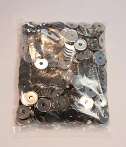 Stahlmünzen, 23,25x1,5mm, gelocht, vernickelt, 500 Stück, Wertmarke - Bild 1 von 3