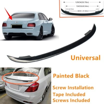Universal Gloss Black Fit For Bentley Flying Spur Rear Trunk Lip Spoiler Wing - Изображение 1 из 4