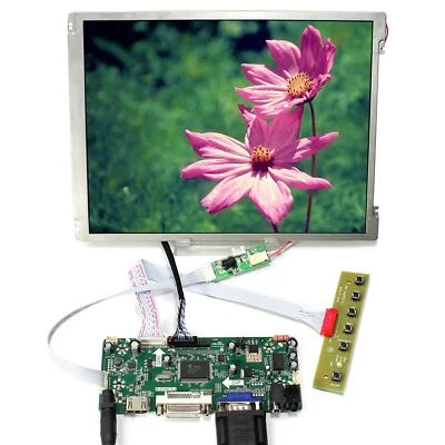 HD DVI VGA LCD Controller Platine 10,4" LED Hintergrundbeleuchtung LVDS LCD Bildschirm 800x600 - Bild 1 von 4