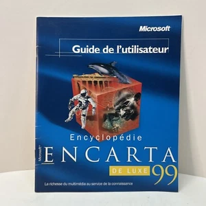 MICROSOFT ENCARTA ENCYCLOPEDIA DELUXE 99 French Manual Only - Picture 1 of 1