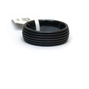 DAVID YURMAN New Men's 8mm Royal Cord Band Ring in Black Titanium Size 12 - Picture 1 of 7