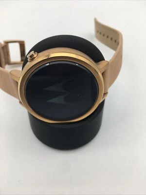 Motorola Moto 360 2nd Gen. 42mm Rose Gold Stainless Steel Case Blush Leather Ban - Image 1 of 4