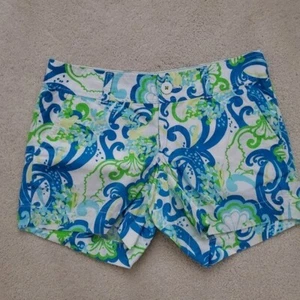 Lilly Pulitzer Callahan Shorts in Resort White Crystal Coast sz2 - Picture 1 of 11
