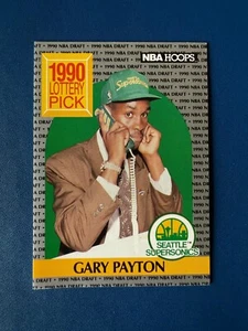 Gary Payton - 1990 NBA Hoops Lottery Pick #391 - Rookie - Seattle Supersonics - Foto 1 di 2