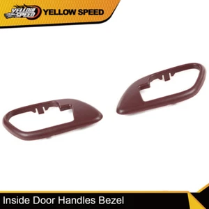 Fit For 1995-99 Chevy GMC Truck Pair Inside Door Handles Bezel Left & Right Red - Picture 1 of 10