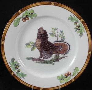 Julie Wear Designs Game Birds Charger Ruffled Grouse Bird Design - Picture 1 of 7