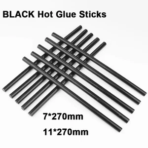Black Hot Glue Sticks 7mm/11mmX270mm Hot Melt Adhesive Sticks 10/20/50 Pcs - Picture 1 of 10