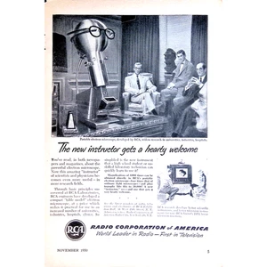 RCA Elektronenmikroskop 1950 Druckanzeige 9 1/4” x 6 1/2” - Bild 1 von 3