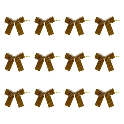 12 маленьких рождественских бантов для рождественской елки для дома праздника фестиваля - Изображение 1 из 2