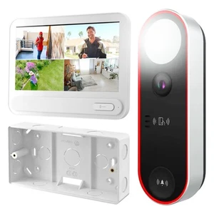 2MP IR White Led Doorbell Camera 2.3mm + Indoor Intercom Monitor 7 inch with ... - Picture 1 of 1