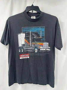 T-shirt SSI adulto uomo nera grande vintage punto singolo camion merci - Foto 1 di 3