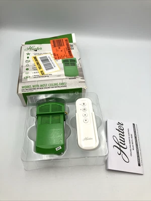 Hunter Universal 3 Speed Damp Rated Ceiling Fan Handheld Remote Control White - Image 1 of 4