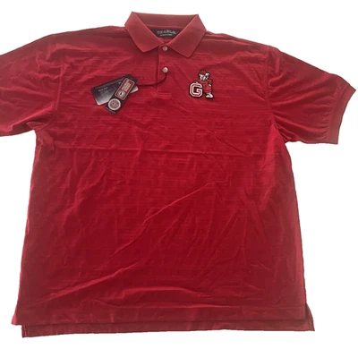 Georgia Bulldogs  2XL Red Polo Comfort Tech athletic NWT vintage logo - Image 1 of 4