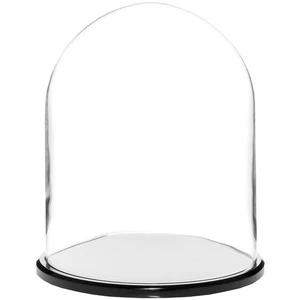 Plymor 8" x 10,25" Glas Display Kuppel Cloche (schwarz Acryl Basis) - Bild 1 von 1