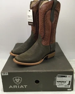 Ariat Sz 7.5 Men Futurity Time Cowboy Boot 10047717 Olive Roughout Copper Crunch - Picture 1 of 8