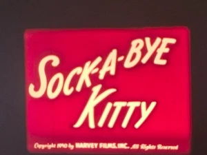 SOCK-A-BYE KITTY 1940 HARVEYTOONS 16MM COLOUR SOUND 300FT CINE FILM - Picture 1 of 15