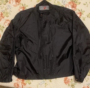 Joe Rocket Jacket Men XL Full Zip Long Sleeve Biker Motorcycle Black Windbreaker - Picture 1 of 6
