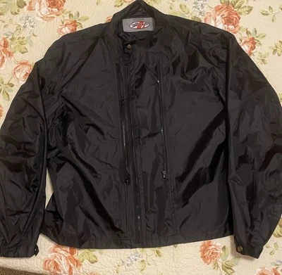Joe Rocket Jacket Men XL Full Zip Long Sleeve Biker Motorcycle Black Windbreaker - Image 1 of 4