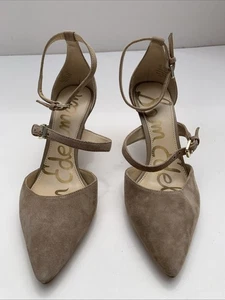 Sam Edelman Beige Sandals Heels Sz 6 Womens - Picture 1 of 11