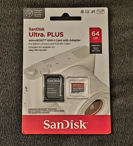 Sandisk Ultra Plus 64GB Micro SD Card  - Picture 1 of 2