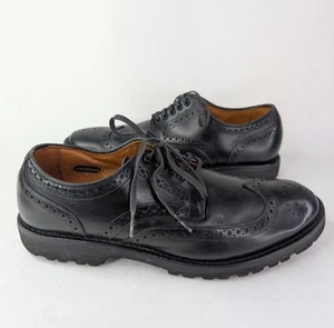 ALLEN EDMONDS TATE EXTRALIGHT COMFORT Black WINGTIP OXFORD DRESS SHOES Size 9D - Picture 1 of 11