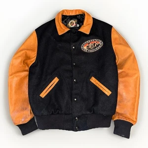 Dehen 1920 Varsity Raglan Jacket Black/Brown - Size S Copperstate One Thousand - Picture 1 of 6