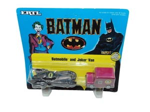 Batman 1989 Batmobile & Joker Van Die Cast Ertl NOC Unpunched - Bild 1 von 5