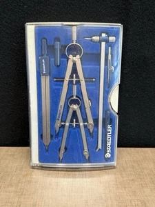 COMPLETE 7 Piece Vintage Staedtler MARS SUPERBOW Compass Set - Model # 553 (?) - Picture 1 of 16