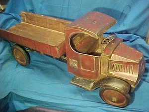 Camión de volteo de juguete Steelcraft de acero prensado con cabina Mac C de la década de 1920 estado original + pintura - Imagen 1 de 7